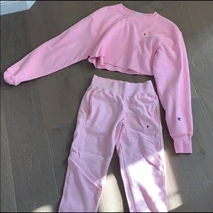 Pink champion sweatsuit